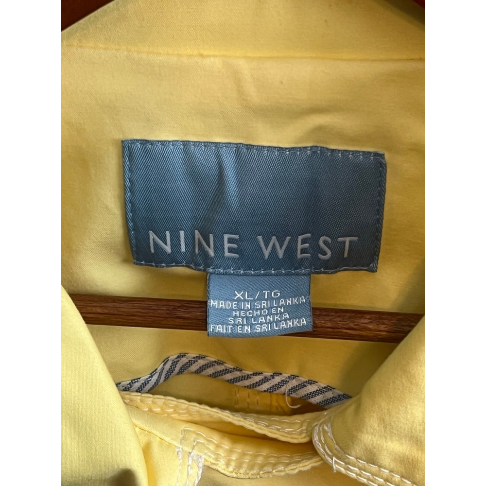 NWT Nine West Yellow Pea Coat Size XL - Picture 3 of 9